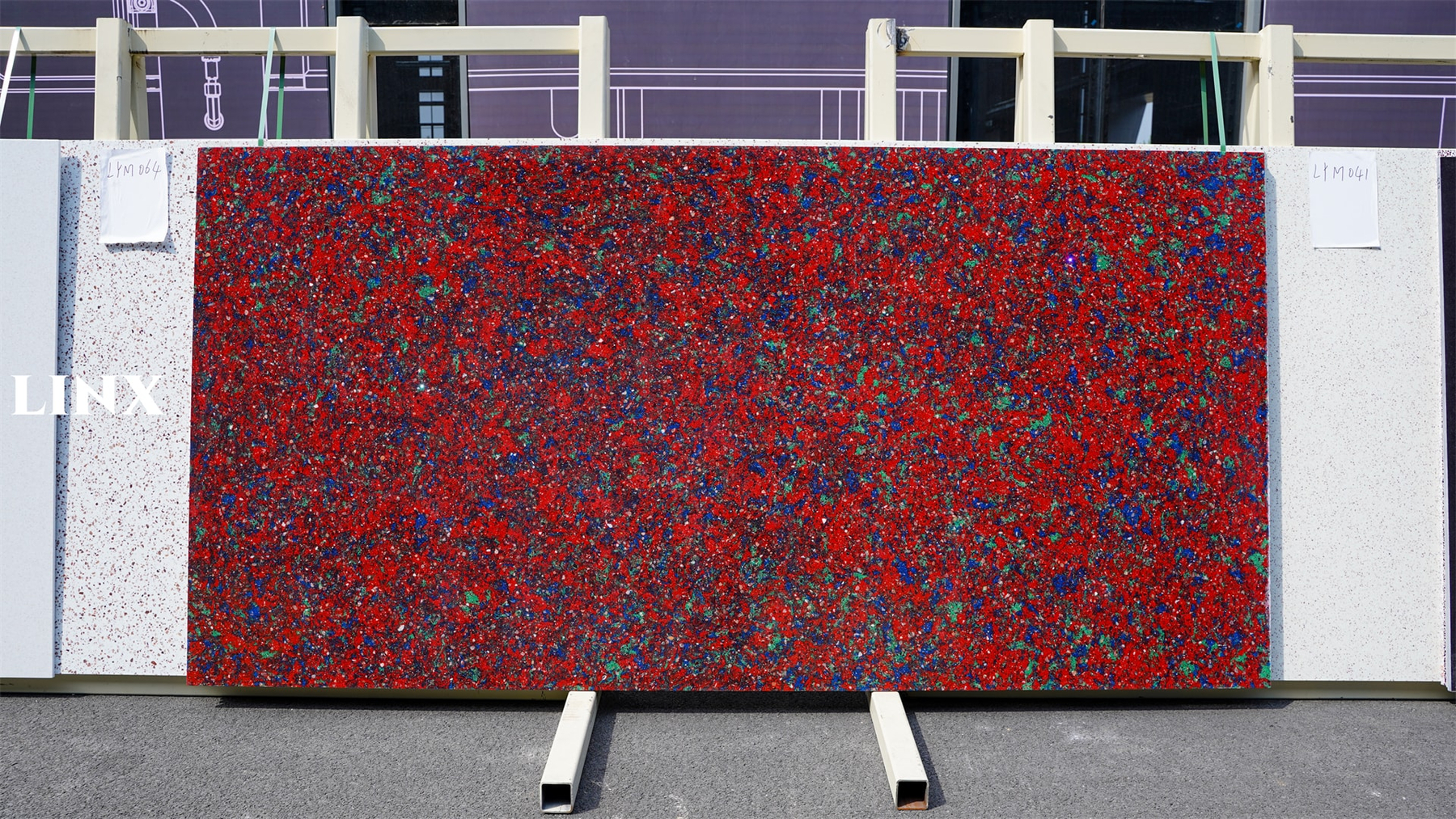 LXM9003 RED BLOSSOM JADE STONE FOR COUNTERTOPS LINX SURFACES