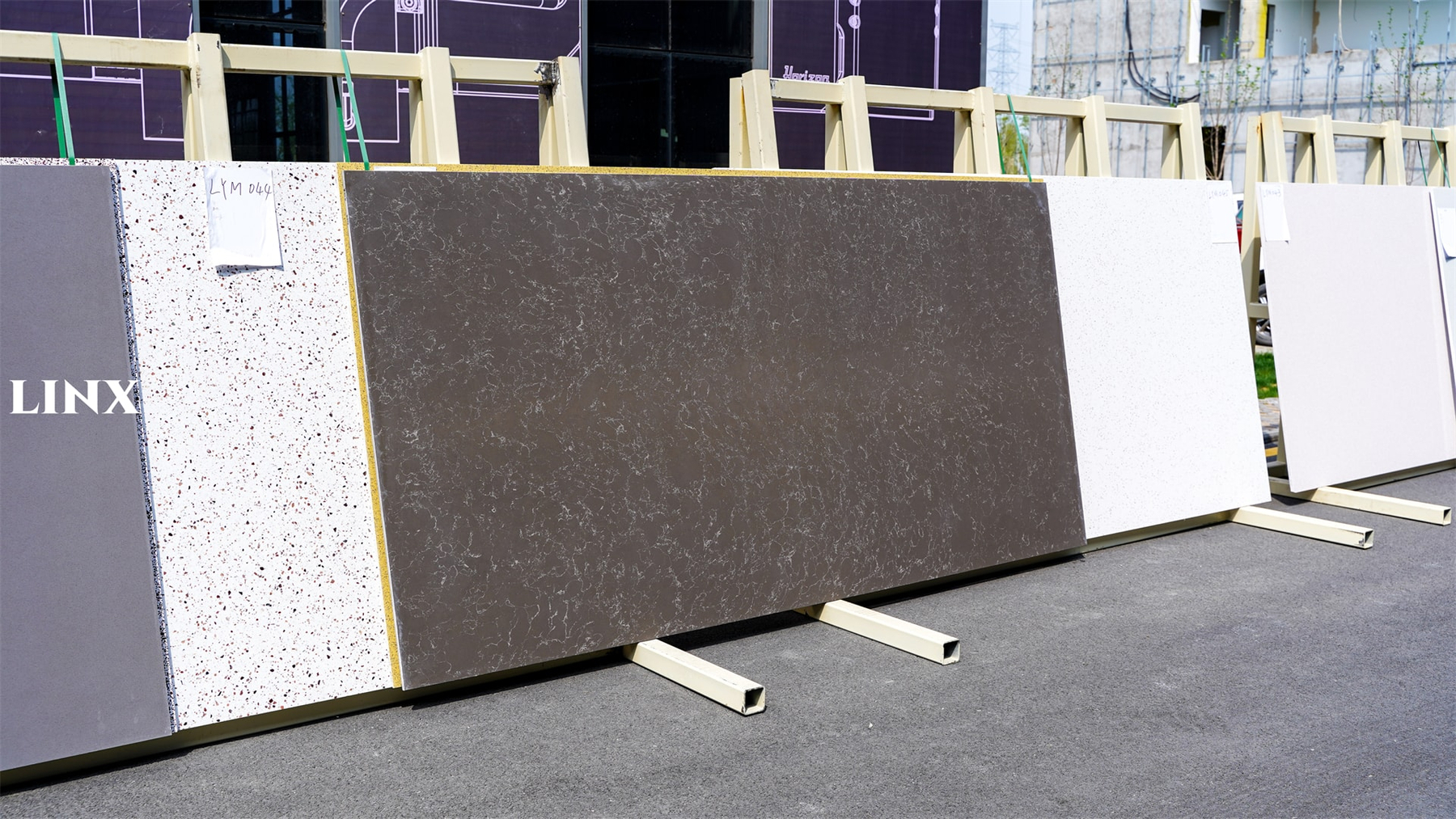 LXM9009 KHAKI CARRARA JADE STONE FOR COUNTERTOPS 1 LINX SURFACES