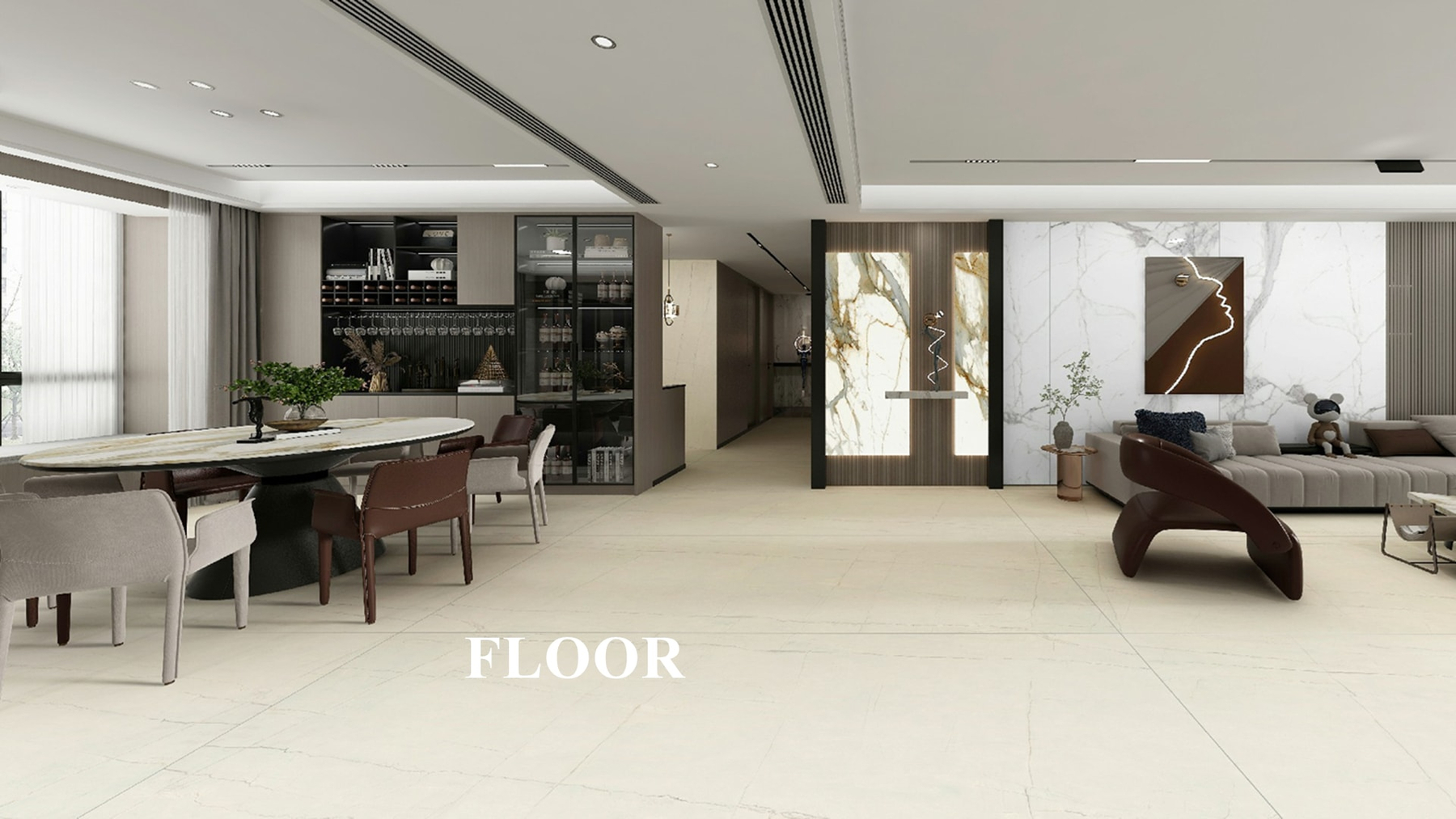 LXN88 Venus White Effect Sintered Stone Linx Surfaces