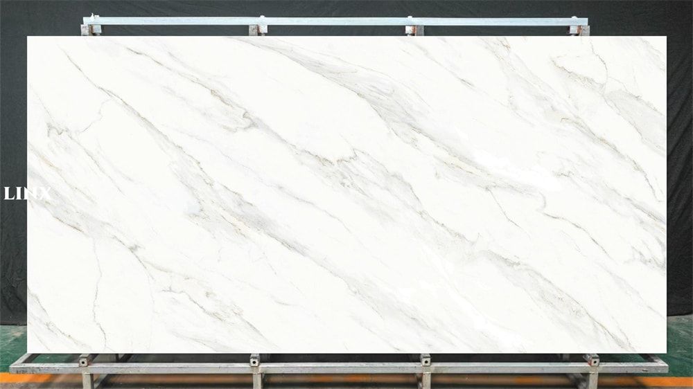 LXX02 Snow White Sintered Stone Feature Linx Surfaces