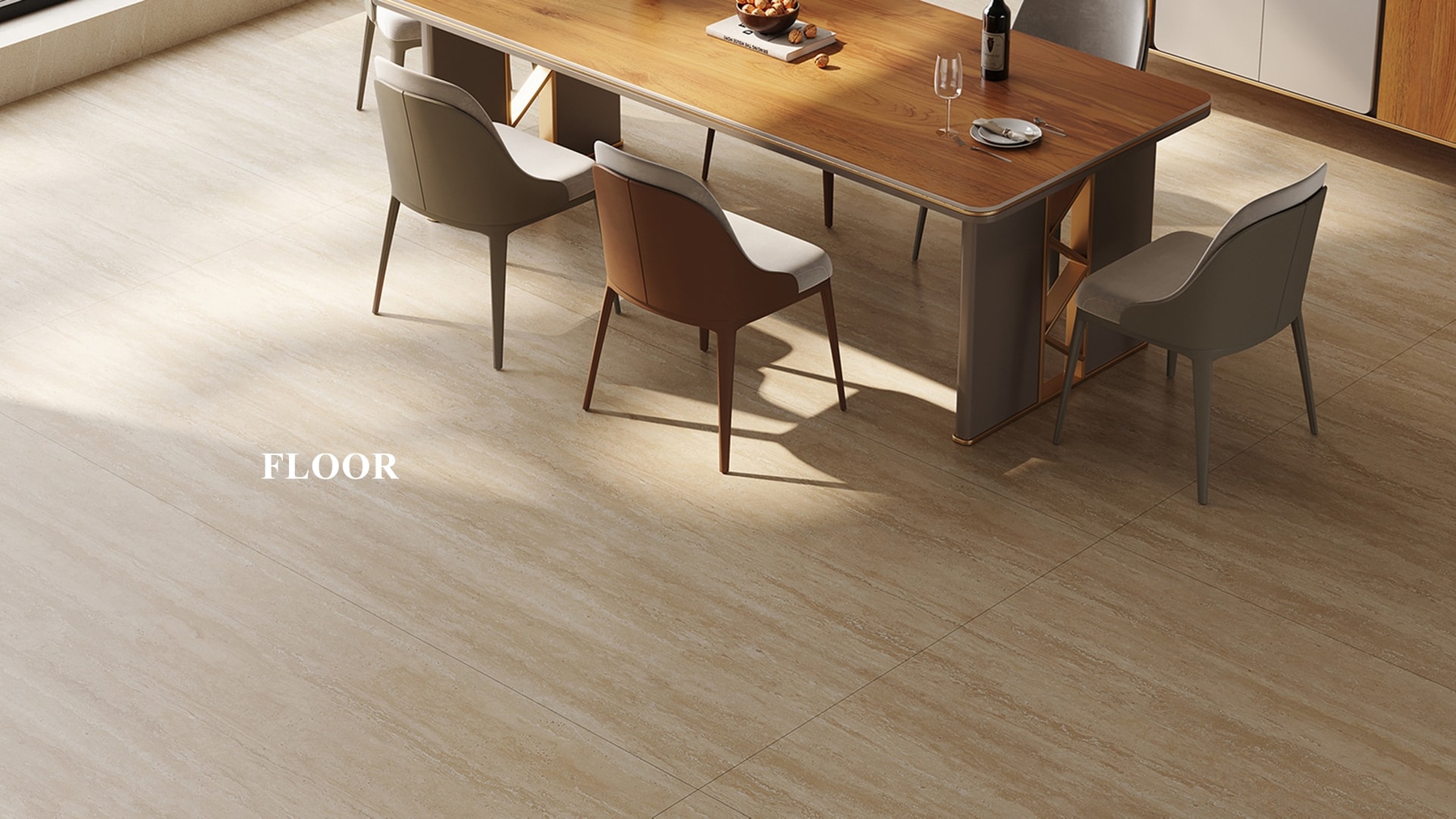 LXX111 Yellow Travertine Effect Sintered Stone Linx Surfaces