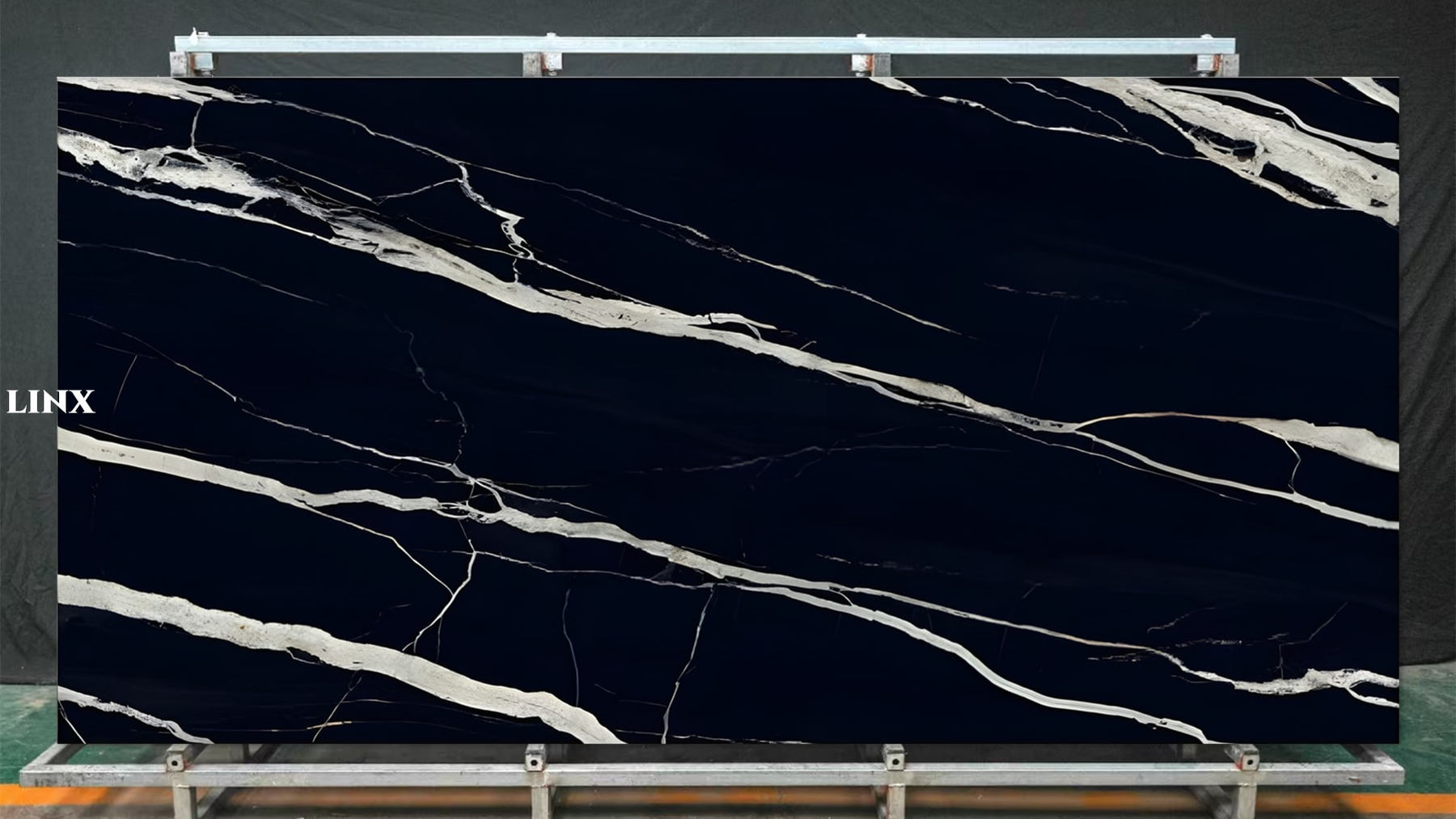 LXX135 Black Marquina Sintered Stone Main Linx Surfaces
