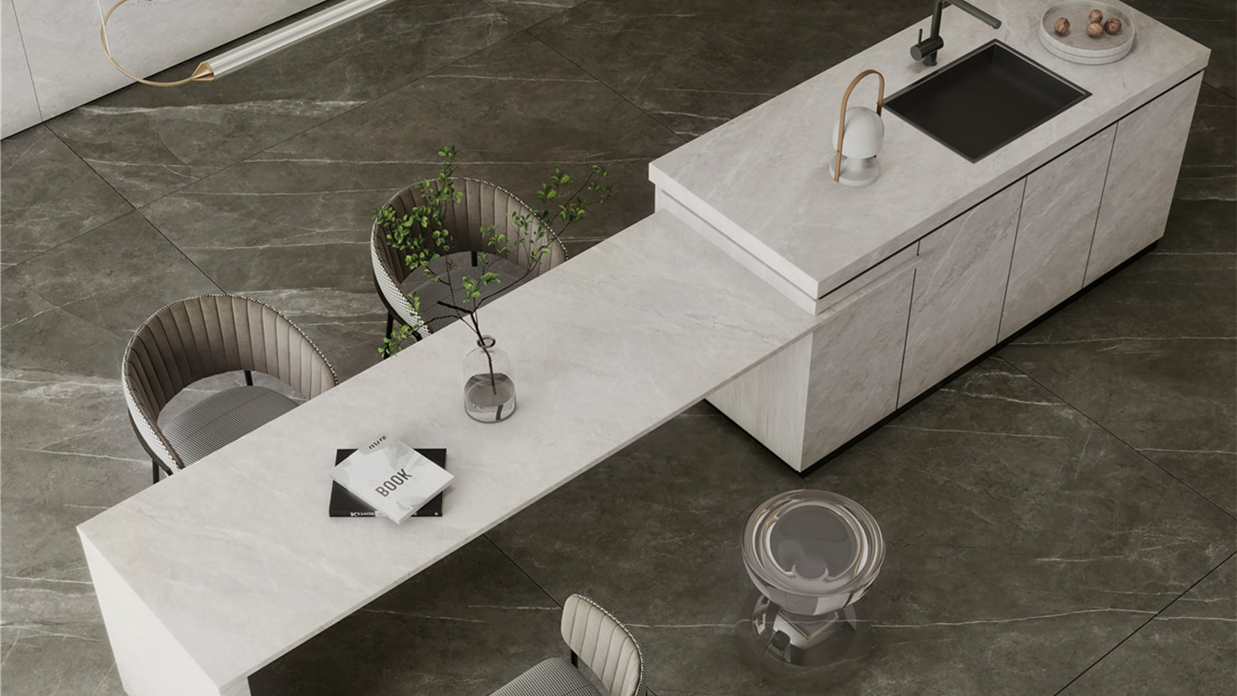 LXX61 Royal Grey Effect Sintered Stone Linx Surfaces