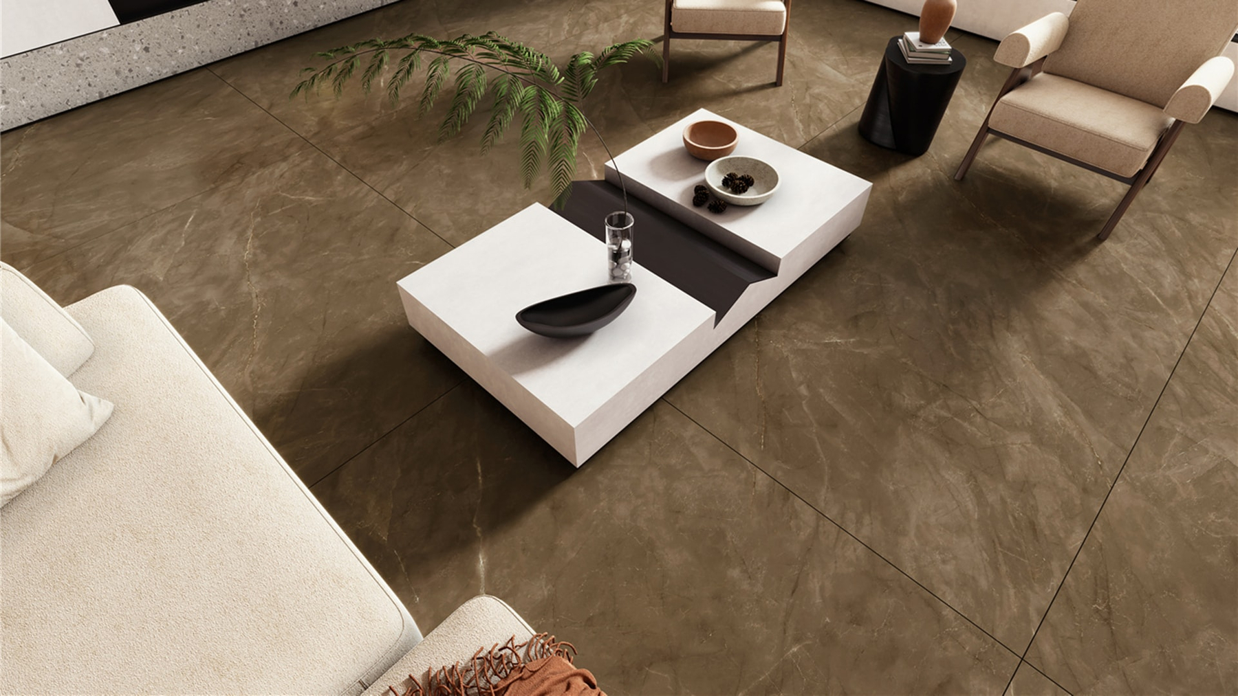 LXX65 Papes Brown Effect Sintered Stone Linx Surfaces