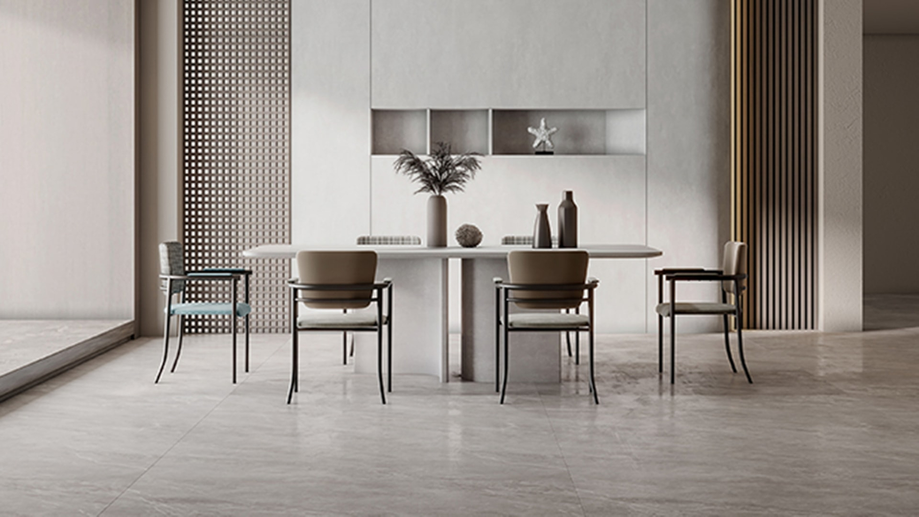 LXX66 Cement Ash Effect Sintered Stone Linx Surfaces