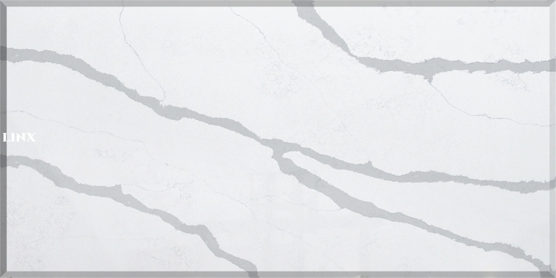 LX1013 CALACATTA WHITE QUARTZ STONE 3 LINX SURFACES