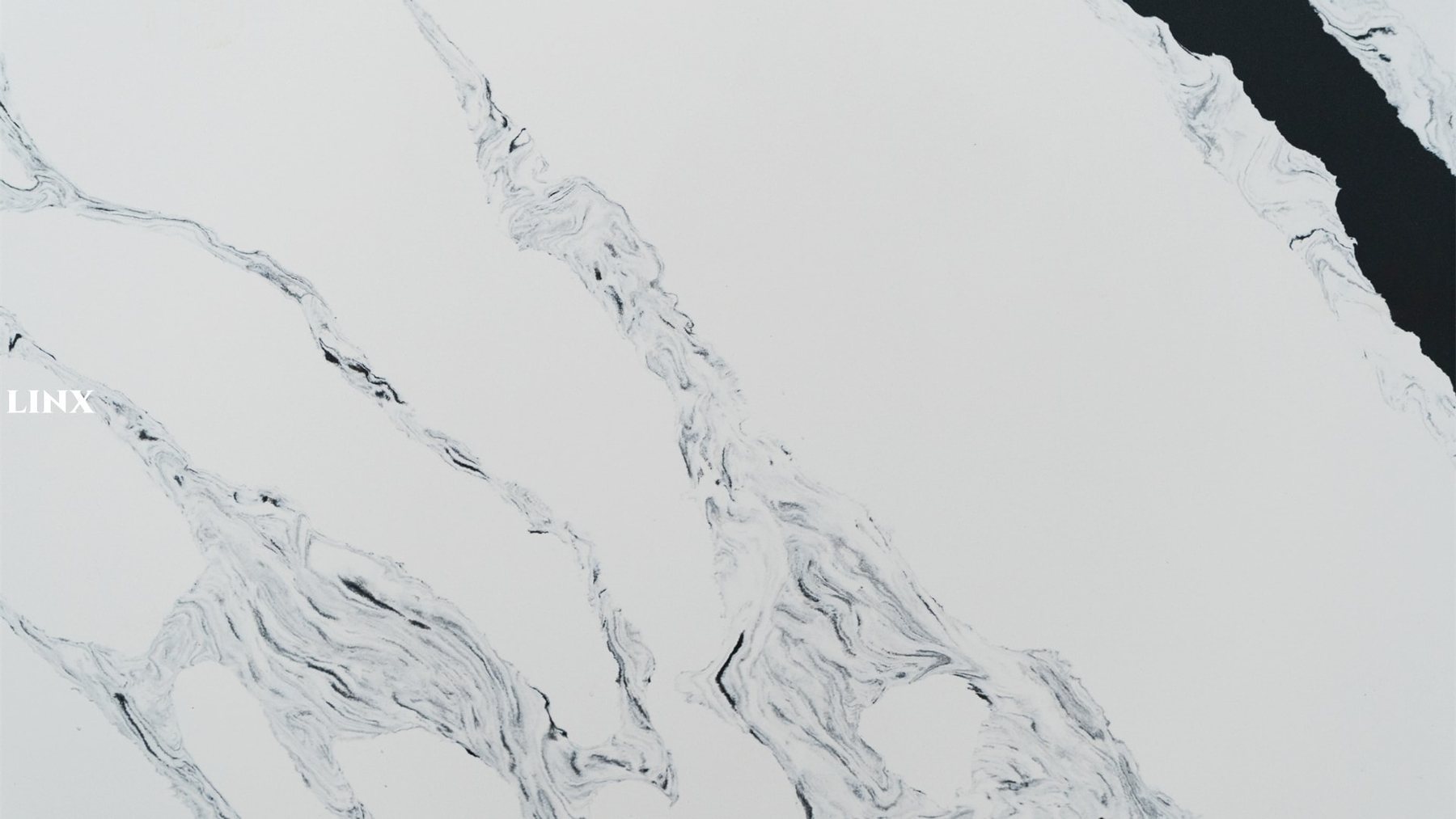 LX1220 CALACATTA BLACK VEIN QUARTZ STONE 2 LINX SURFACES