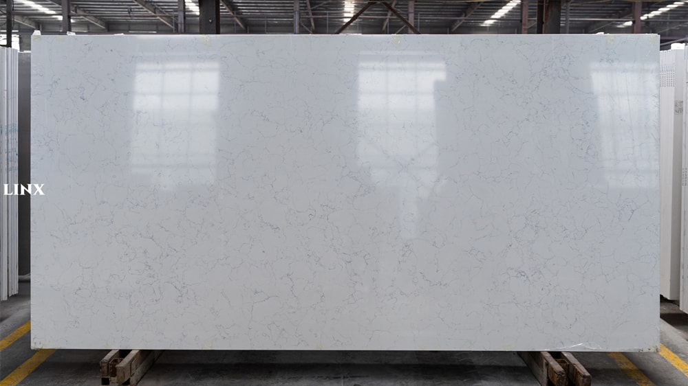 LX4013 CARRARA WHITE QUARTZ STONE FEATURE LINX SURFACES