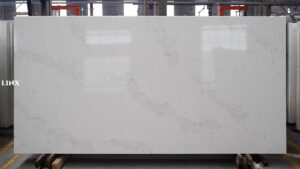 LX5031 CALACATTA WHITE QUARTZ STONE FEATURE LINX SURFACES