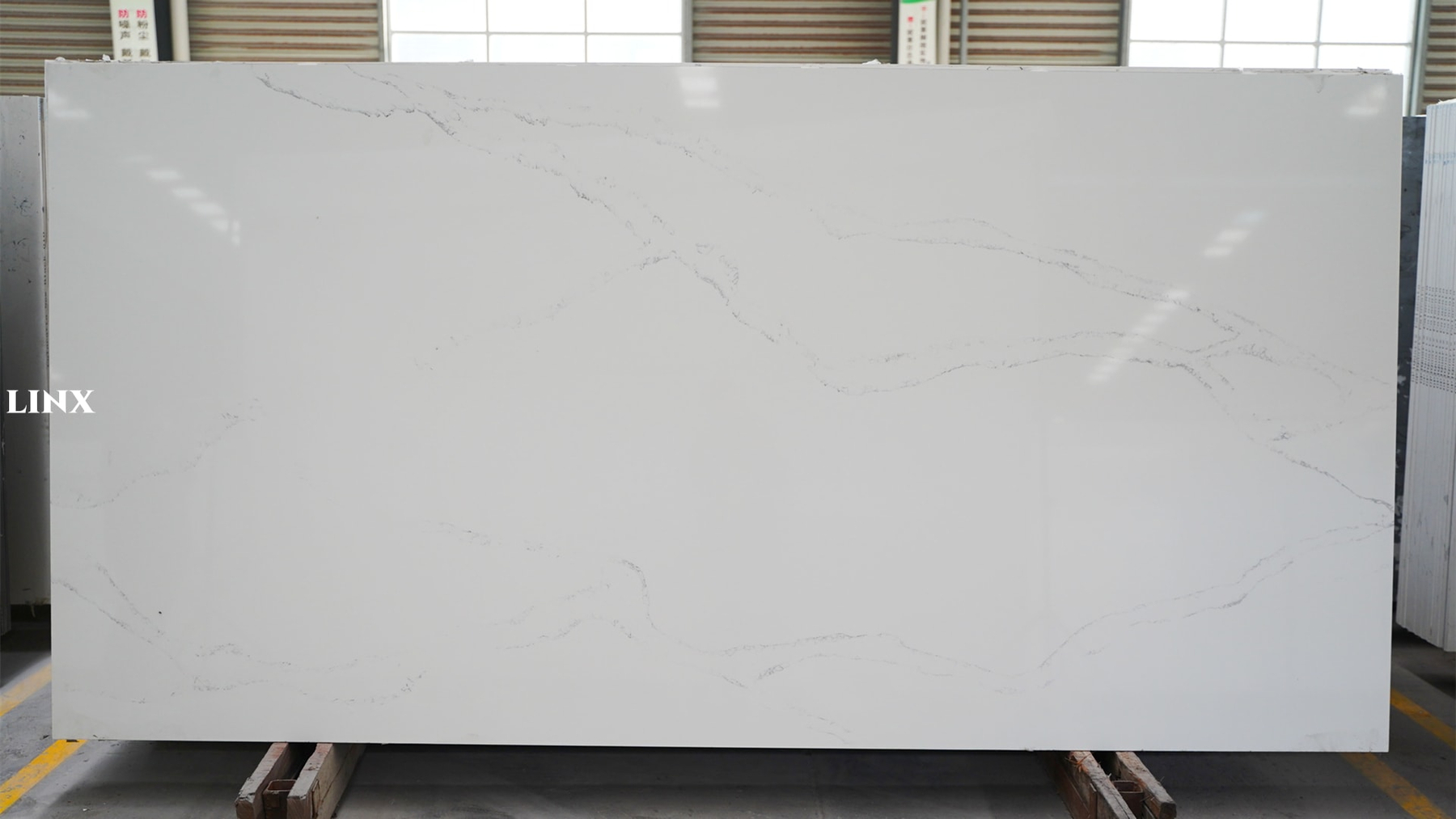 LX5111 CALACATTA WHITE QUARTZ STONE LINX SURFACES