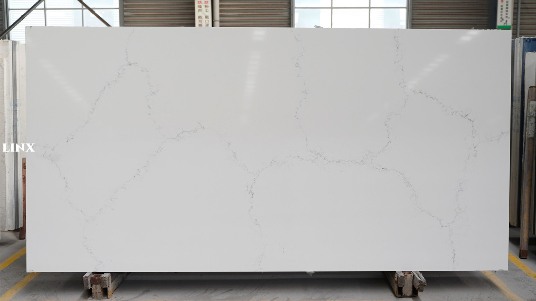 LX6070 CALACATTA WHITE QUARTZ STONE LINX SURFACES