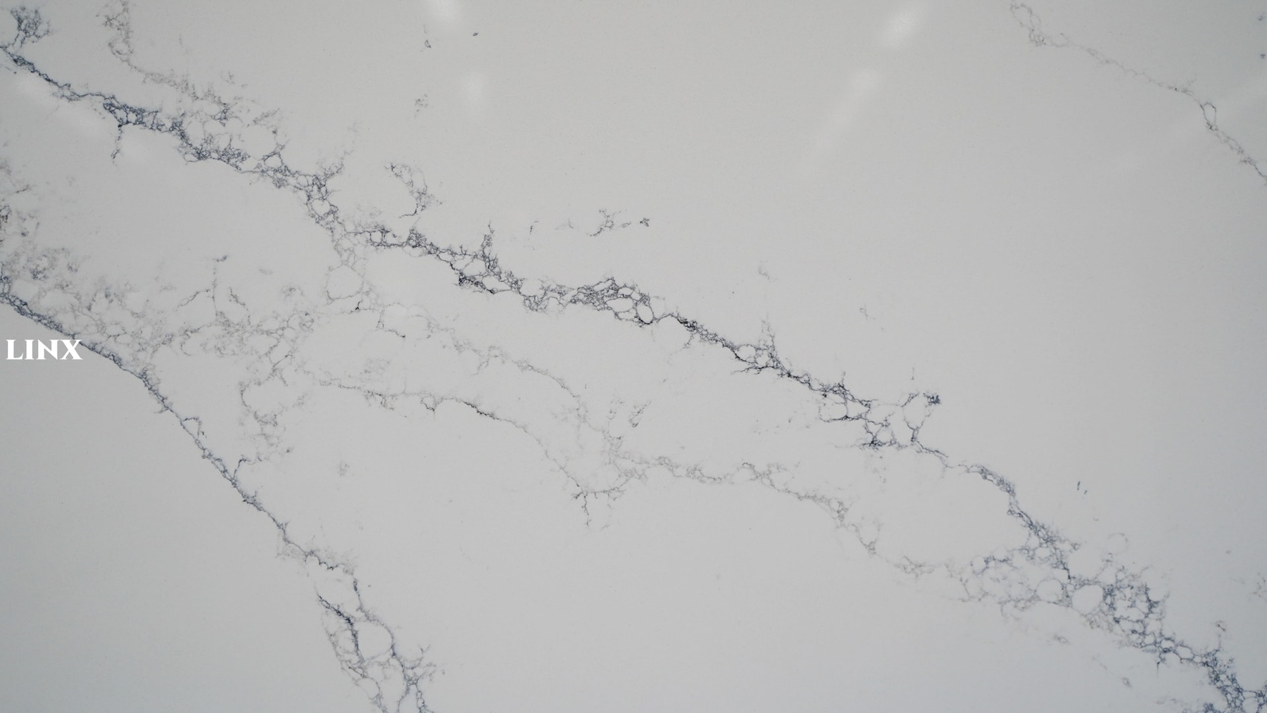 LX6099 CALACATTA WHITE QUARTZ STONE 3 LINX SURFACES