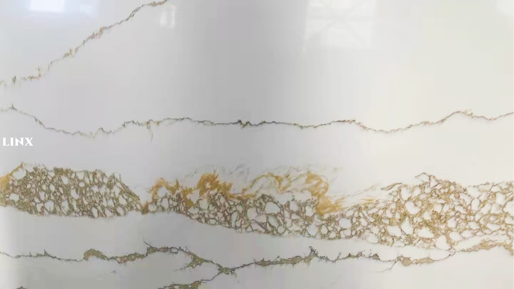 LX6102 CALACATTA GOLD QUARTZ STONE 3 LINX SURFACES