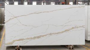 LX6102 CALACATTA GOLD QUARTZ STONE FEATURE LINX SURFACES