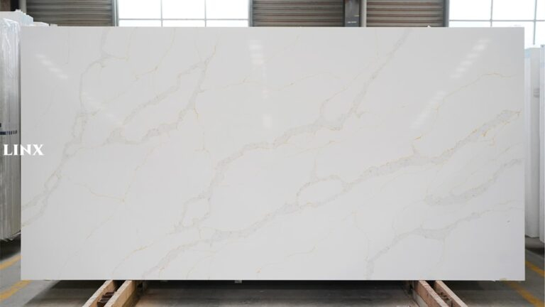LX6155 CALACATTA GOLD QUARTZ STONE FEATURE LINX SURFACES