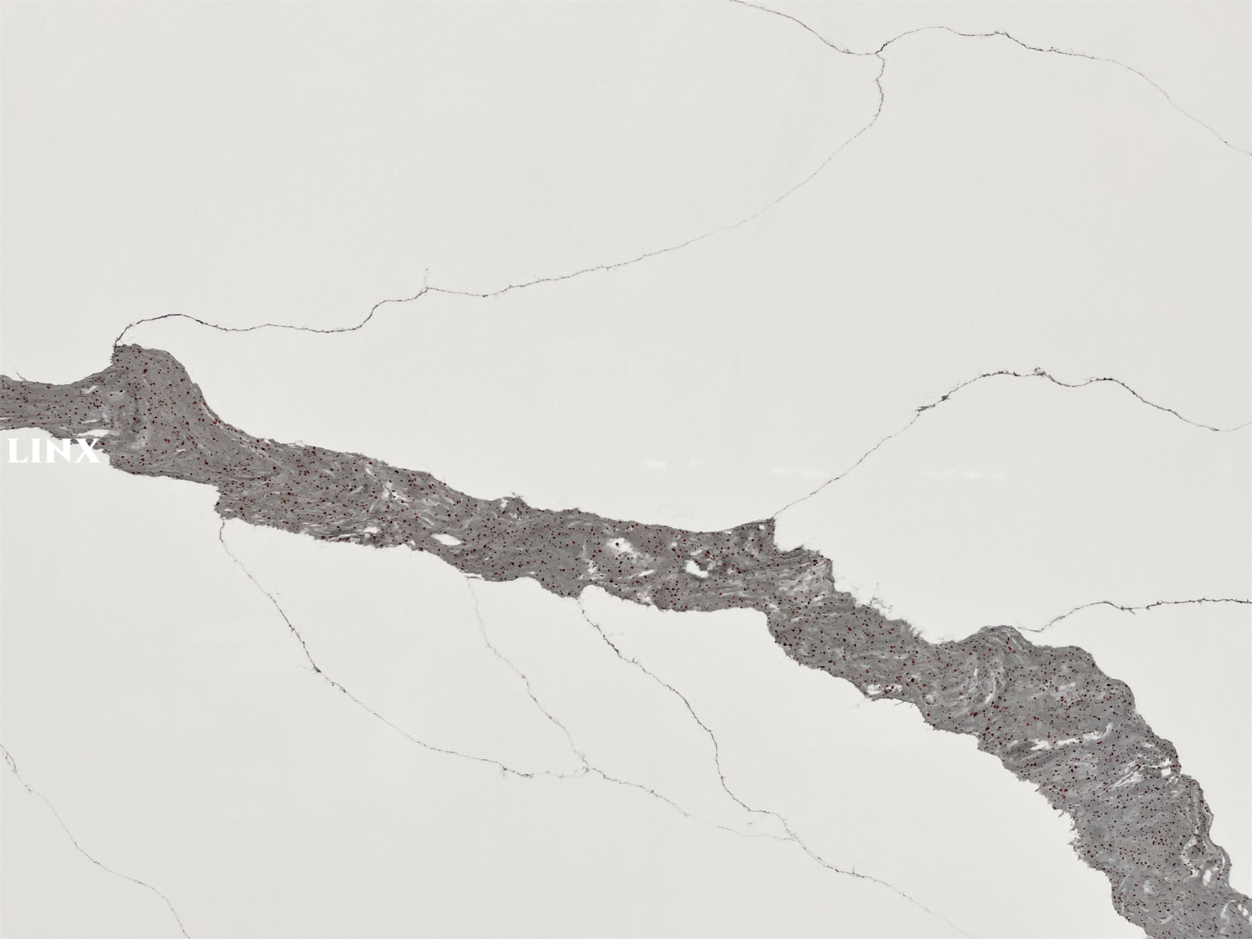 LX6791 CALACATTA WHITE QUARTZ STONE 3 LINX SURFACES