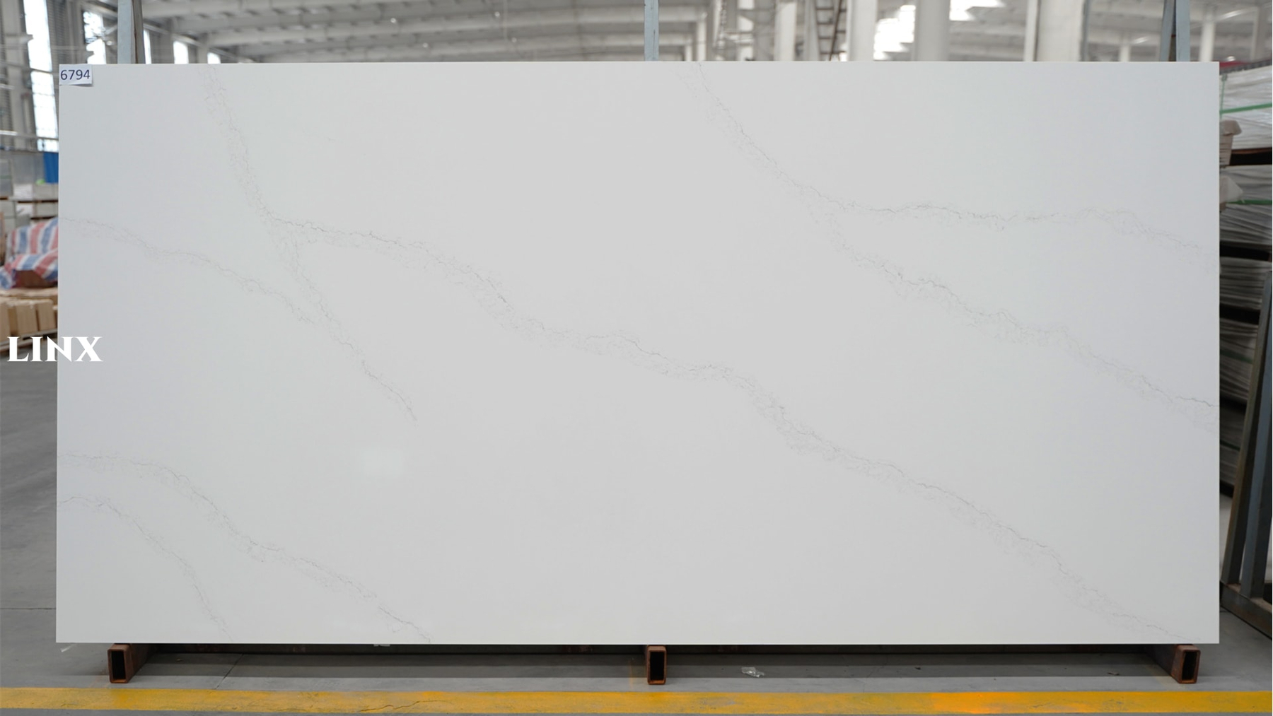 LX6794 CALACATTA WHITE QUARTZ STONE LINX SURFACES