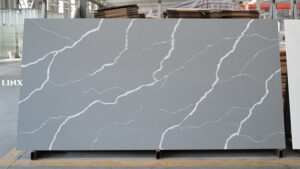 LX6823 CALACATTA GREY QUARTZ STONE FEATURE LINX SURFACES