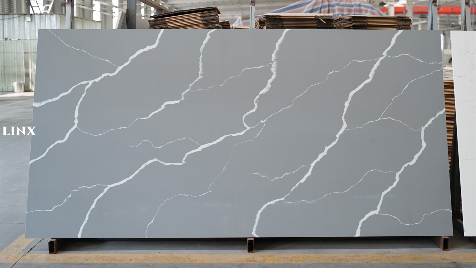 LX6823 CALACATTA GREY QUARTZ STONE LINX SURFACES