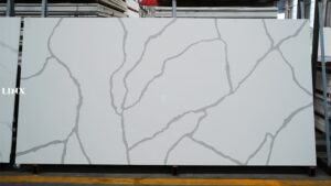 LX6826 CALACATTA WHITE QUARTZ STONE FEATURE LINX SURFACES