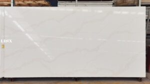 LX6855 CALACATTA WHITE QUARTZ STONE FEATURE LINX SURFACES