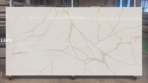 LX6883 CALACATTA GOLD QUARTZ STONE FEATURE LINX SURFACES