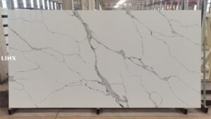 LX6890 CALACATTA WHITE QUARTZ STONE FEATURE LINX SURFACES