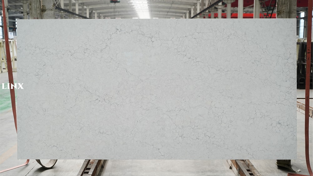 LX6895 GREYING CARRARA QUARTZ STONE FEATURE LINX SURFACES