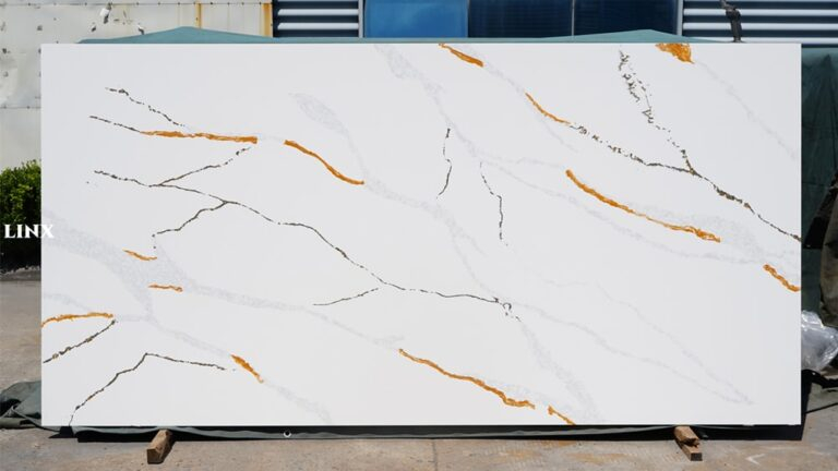 LX71305 CALACATTA GOLD QUARTZ STONE FEATURE LINX SURFACES