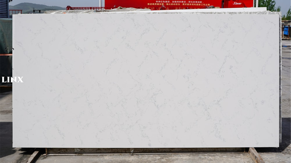 LX7200 CARRARA WHITE QUARTZ STONE FEATURE LINX SURFACES