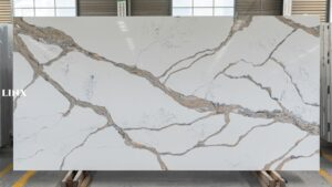 LX7248 CALACATTA GOLD QUARTZ STONE FEATURE LINX SURFACES