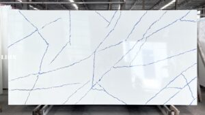 LX7281 CALACATTA WHITE QUARTZ STONE FEATURE LINX SURFACES