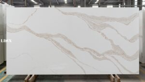 LX7289 CALACATTA GOLD QUARTZ STONE FEATURE LINX SURFACES