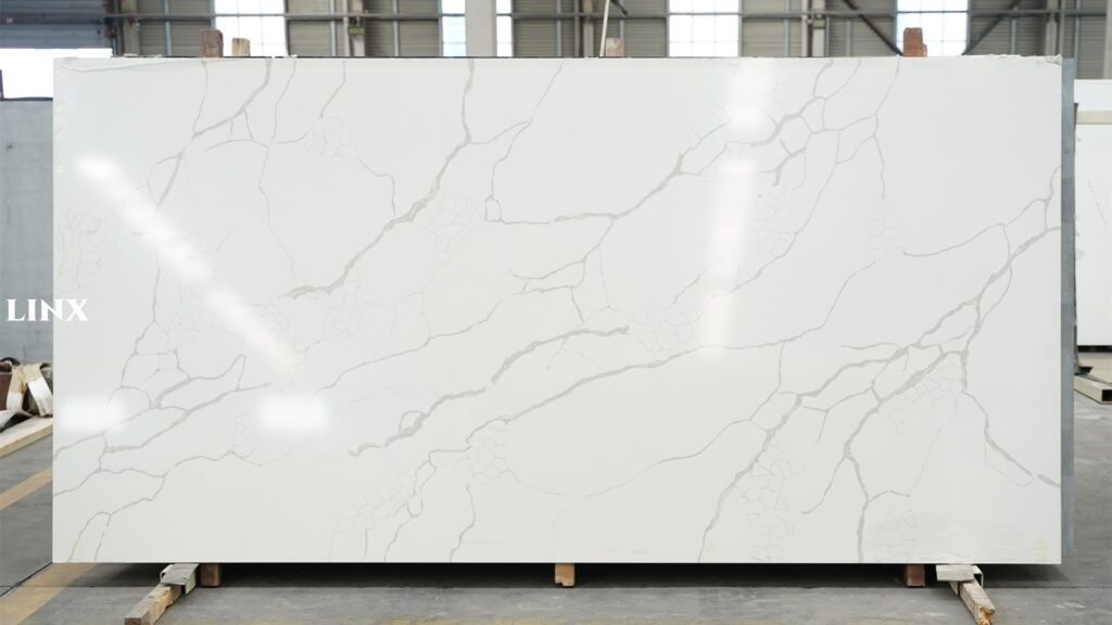 LX8021 CALACATTA WHITE QUARTZ STONE LINX SURFACES