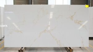 LX8034 CALACATTA GOLD QUARTZ STONE FEATURE LINX SURFACES