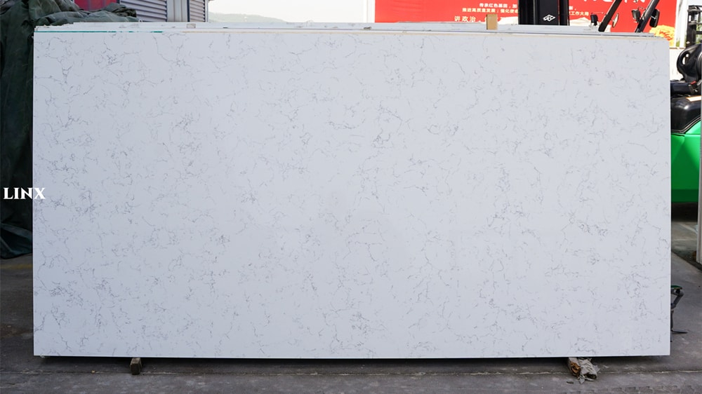 LX8301 CARRARA WHITE QUARTZ STONE FEATURE LINX SURFACES