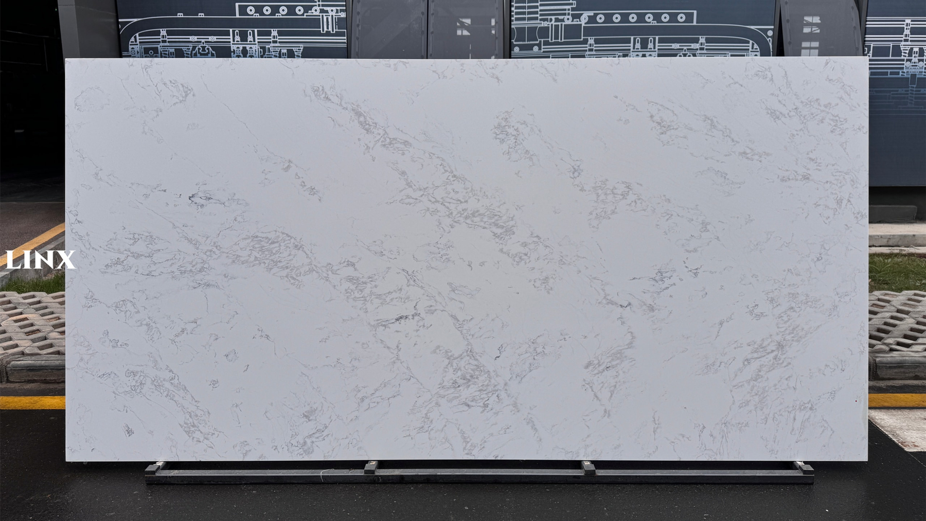 LX9008 QUARTZ STONE CARARRA WHITE LINX SURFACES