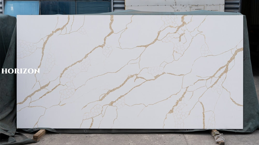 QUARTZ STONE CALACATTA GOLD 1003 FEATURE HORIZON QUARTZ