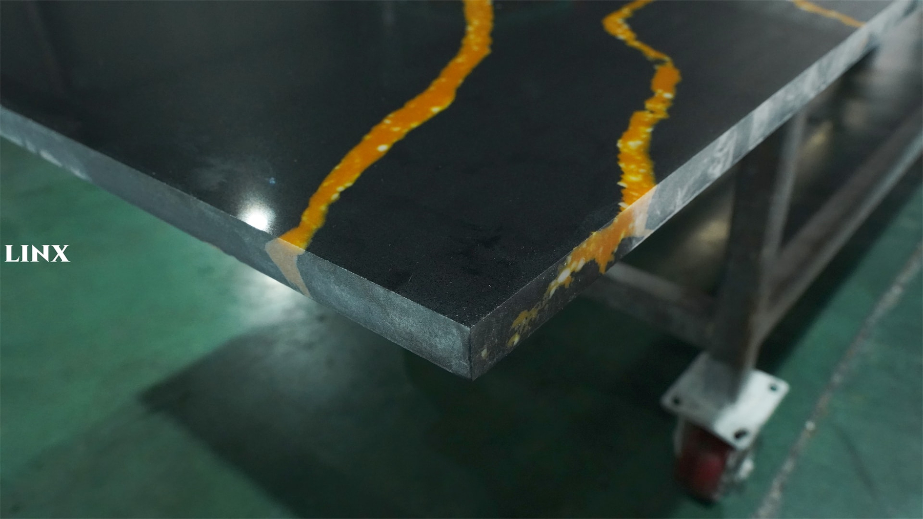 Best Black Calacatta Gold Pattern Quartz Stone Countertops 5