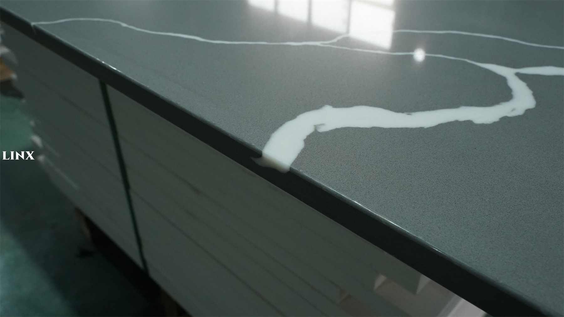 Top Grey Quartz Stone Calacatta Countertops 6