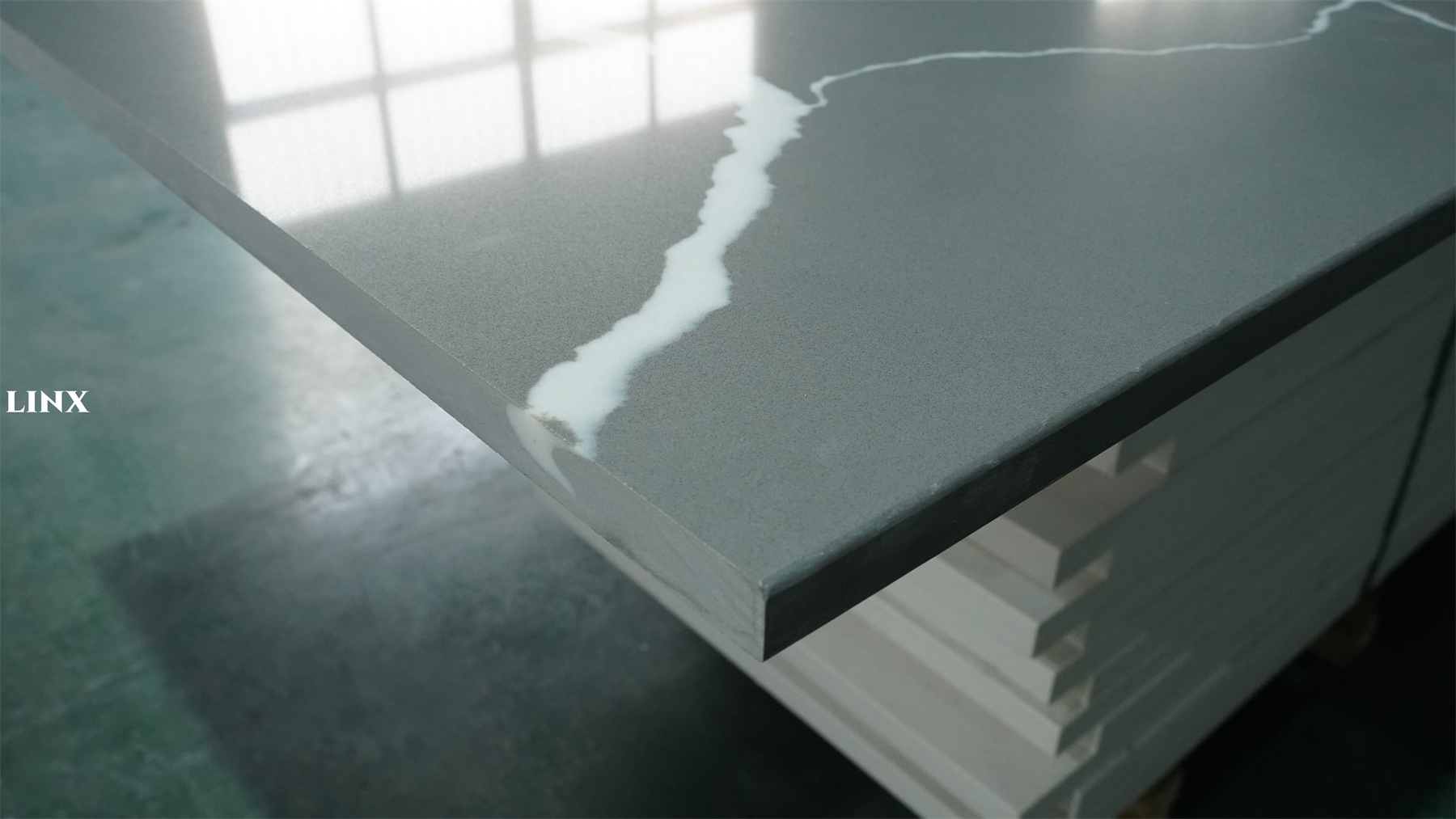 Top Grey Quartz Stone Calacatta Countertops 7