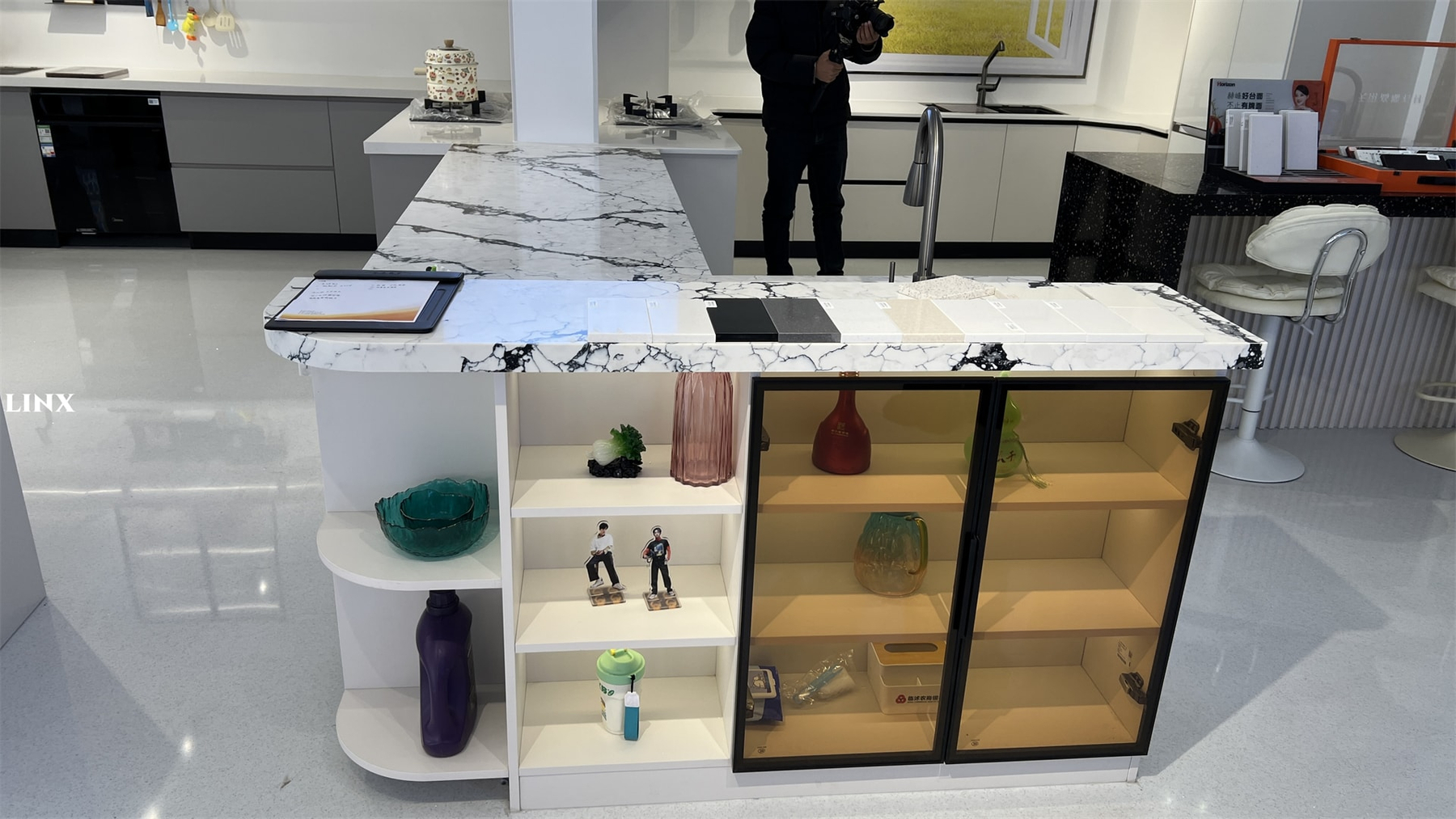 Luxury DUVAL WHITE Quartz Countertop 3 Linx Surfaces