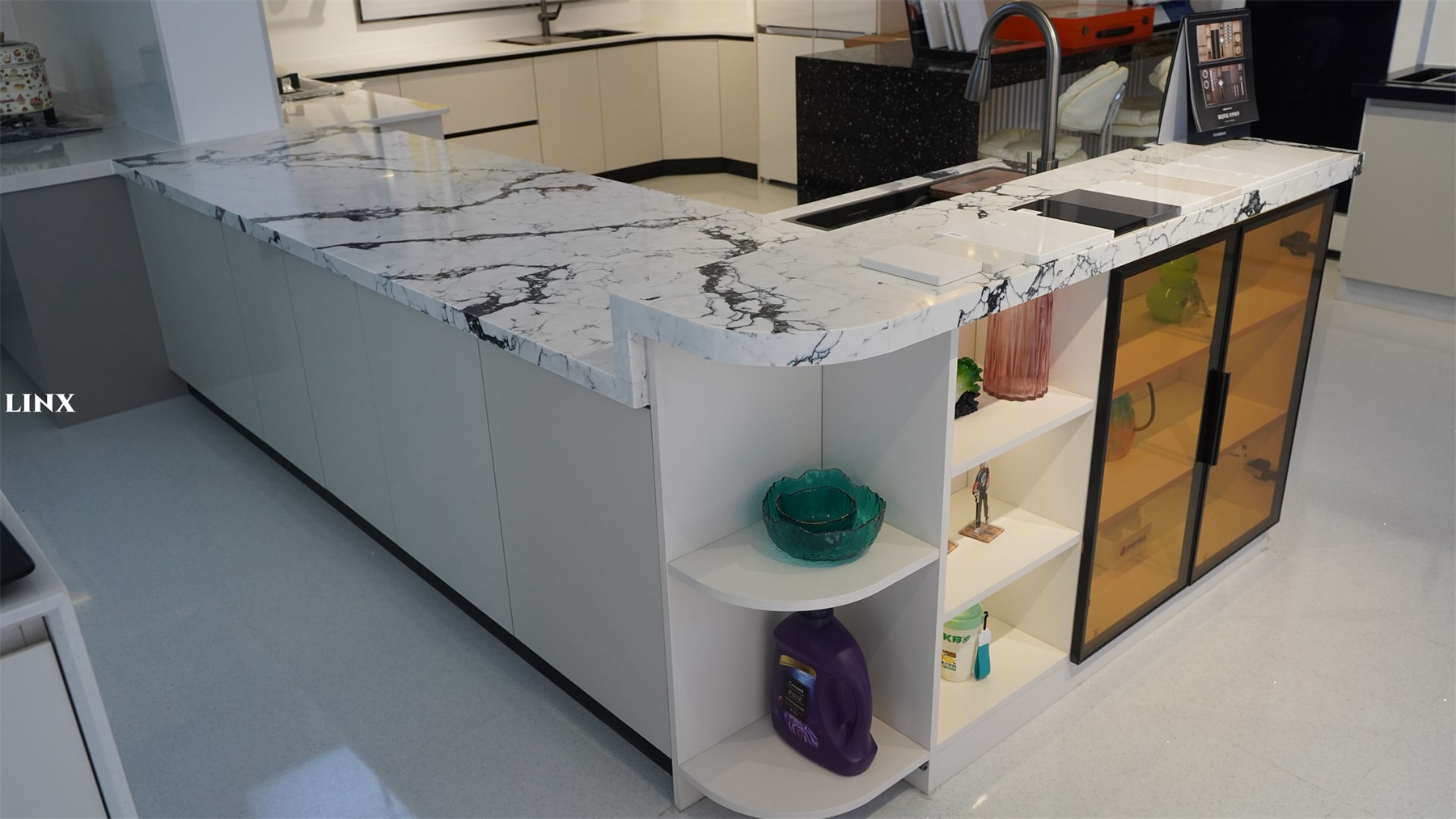 Luxury DUVAL WHITE Quartz Countertop 5 Linx Surfaces
