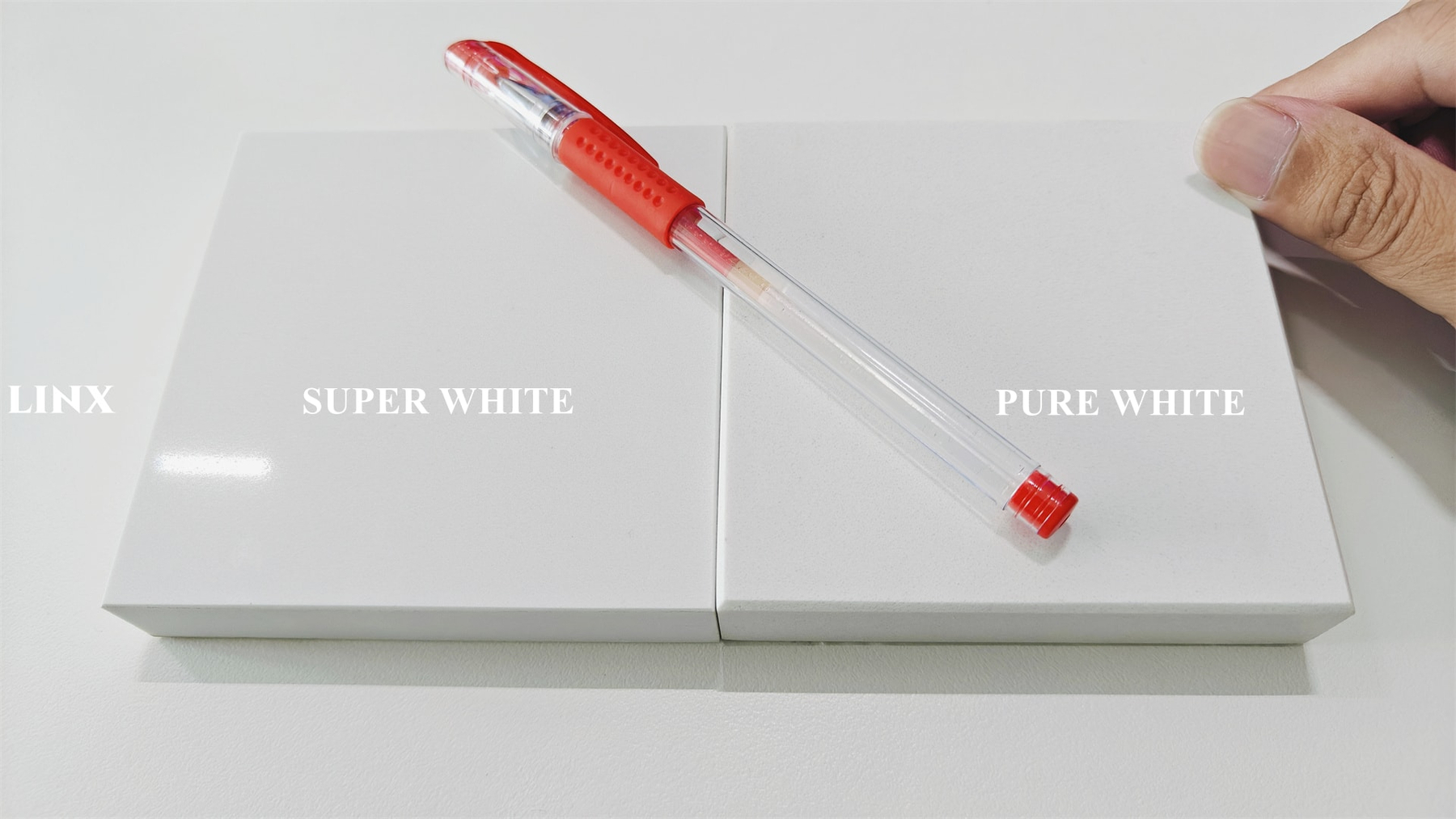 PURE WHITE AND SUPER WHITE QUARTZ STONE BACKGROUND BASE - LINX SURFACES