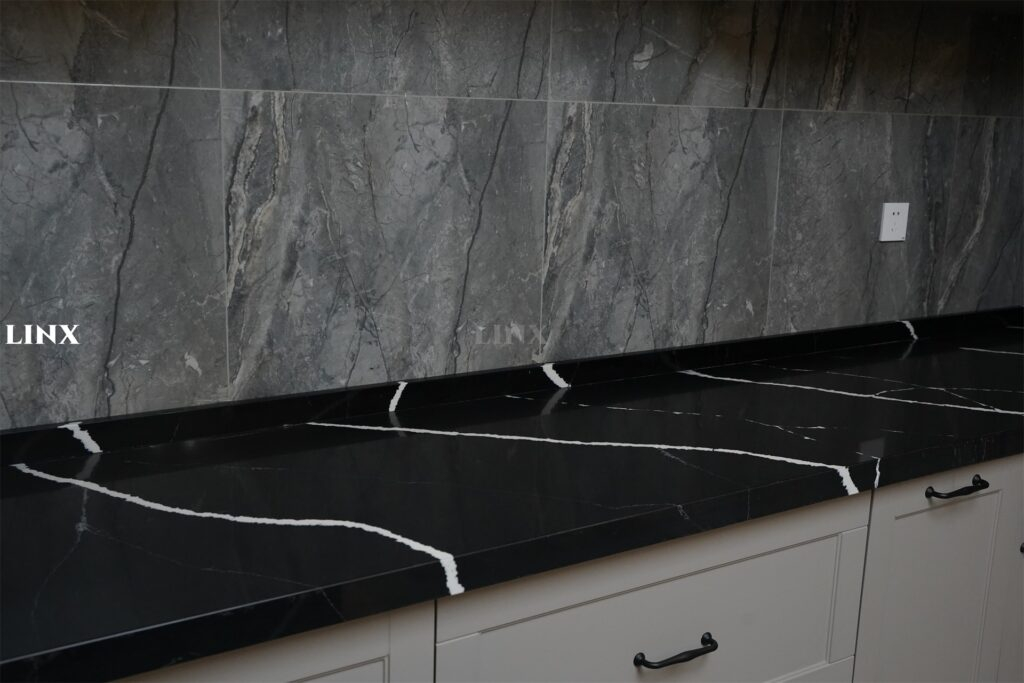 Popular Black Calacatta Quartz Countertops Linx Surfaces