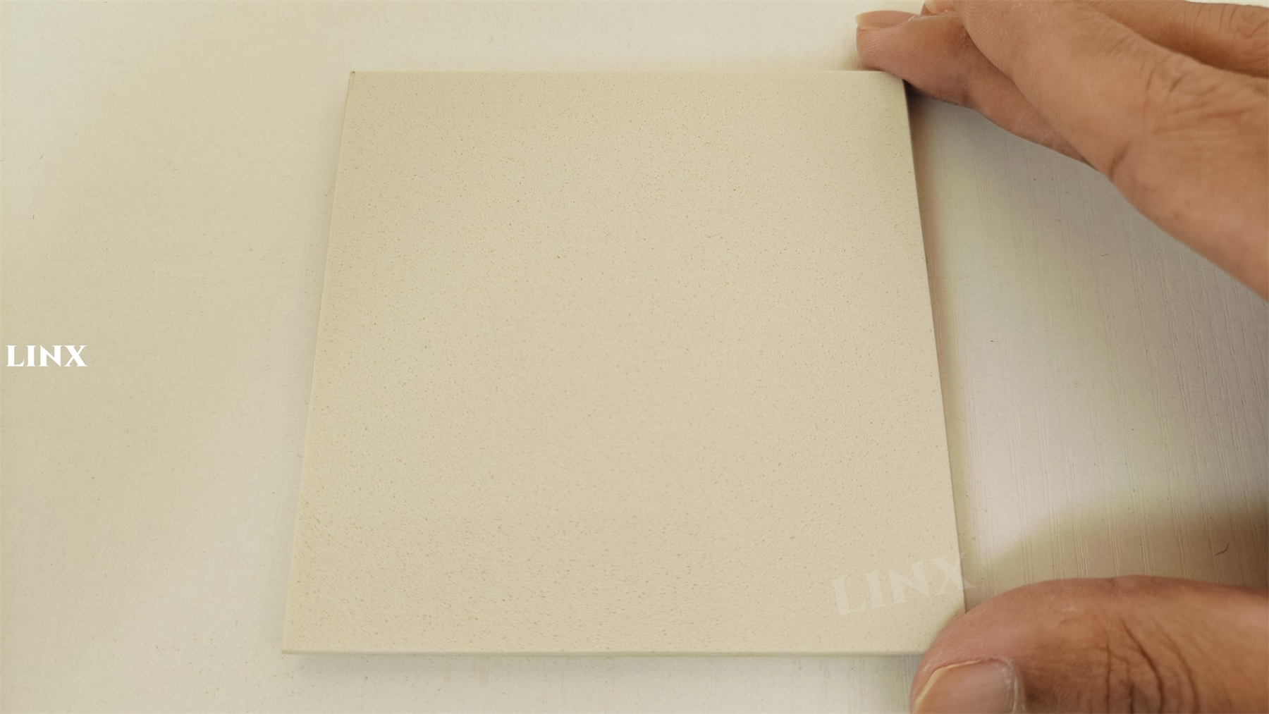 QUARTZ STONE PURE CREAM LX1008 SAMPLE DETAIL 1 - LINX SURFACES