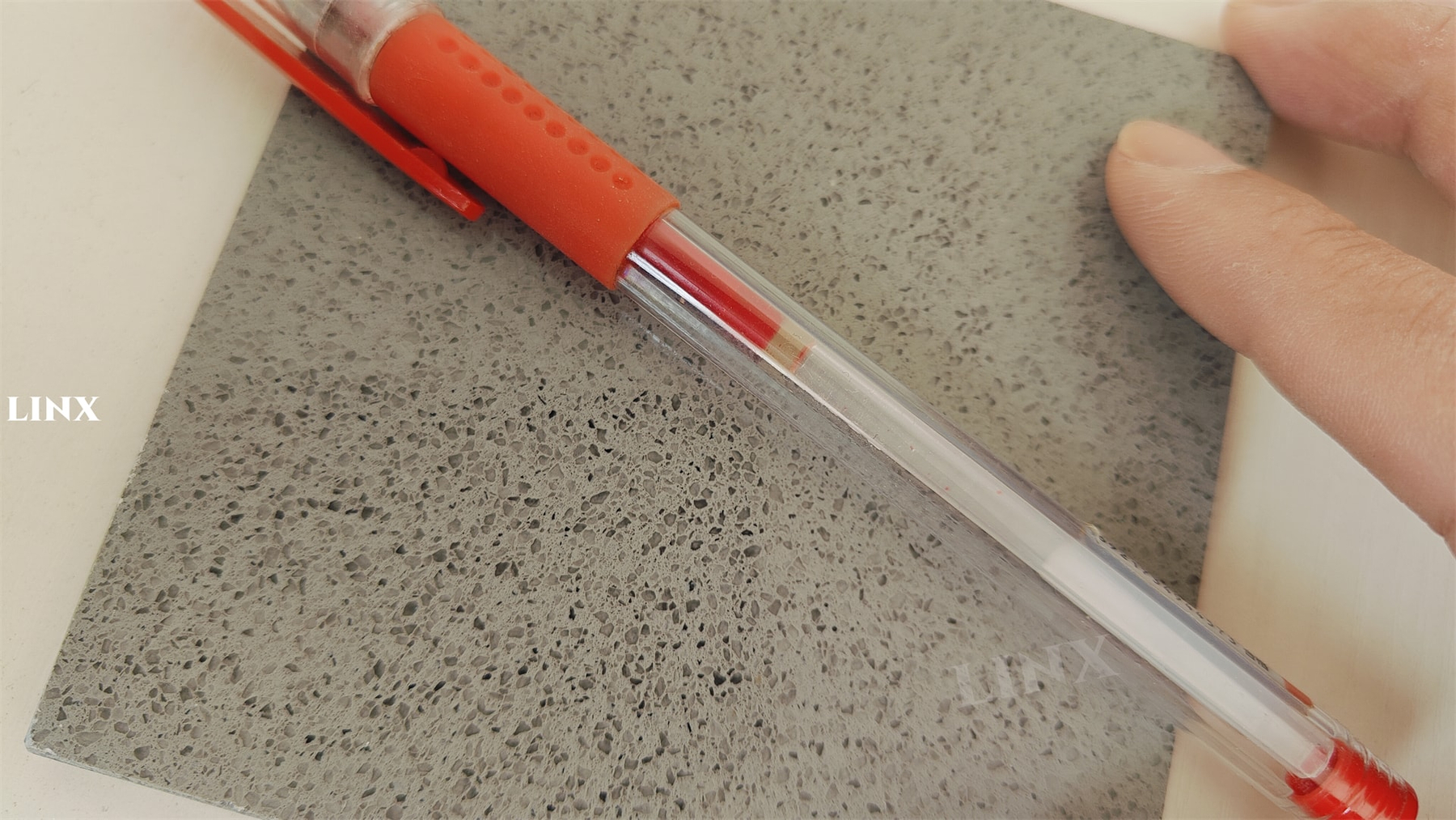 QUARTZ STONE SLATE GREY SAMPLE DETAIL 4 - LINX SURFACES