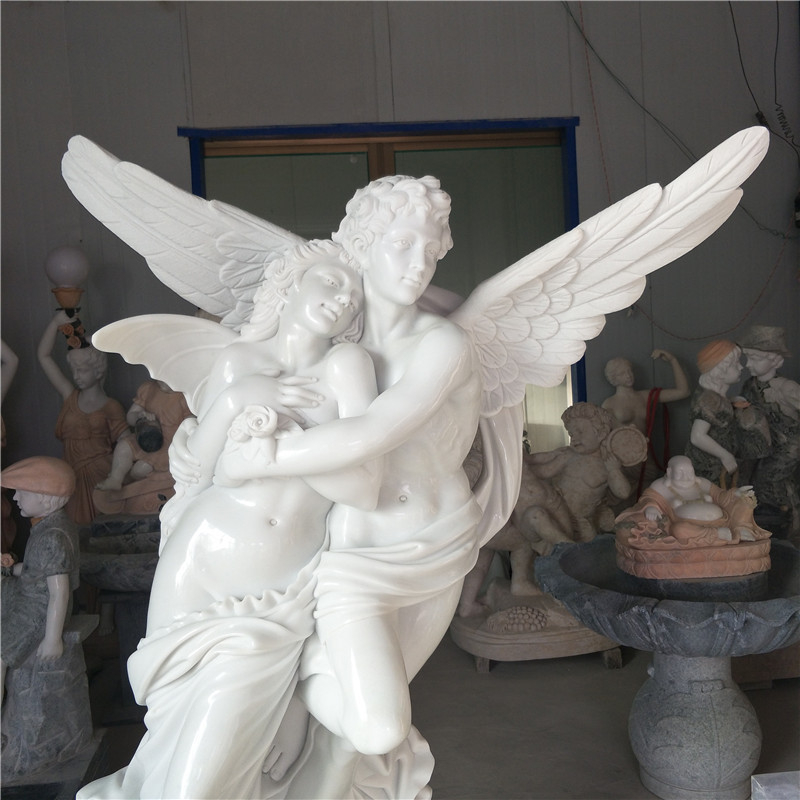 White Jade Marble Angel Love Sculpture 2 White Jade Marble Angel Love Sculpture 2