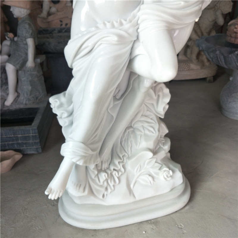 White Jade Marble Angel Love Sculpture 4 White Jade Marble Angel Love Sculpture 4