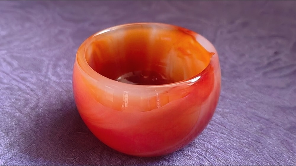 Natural High Quality Red Jade Stone Cup